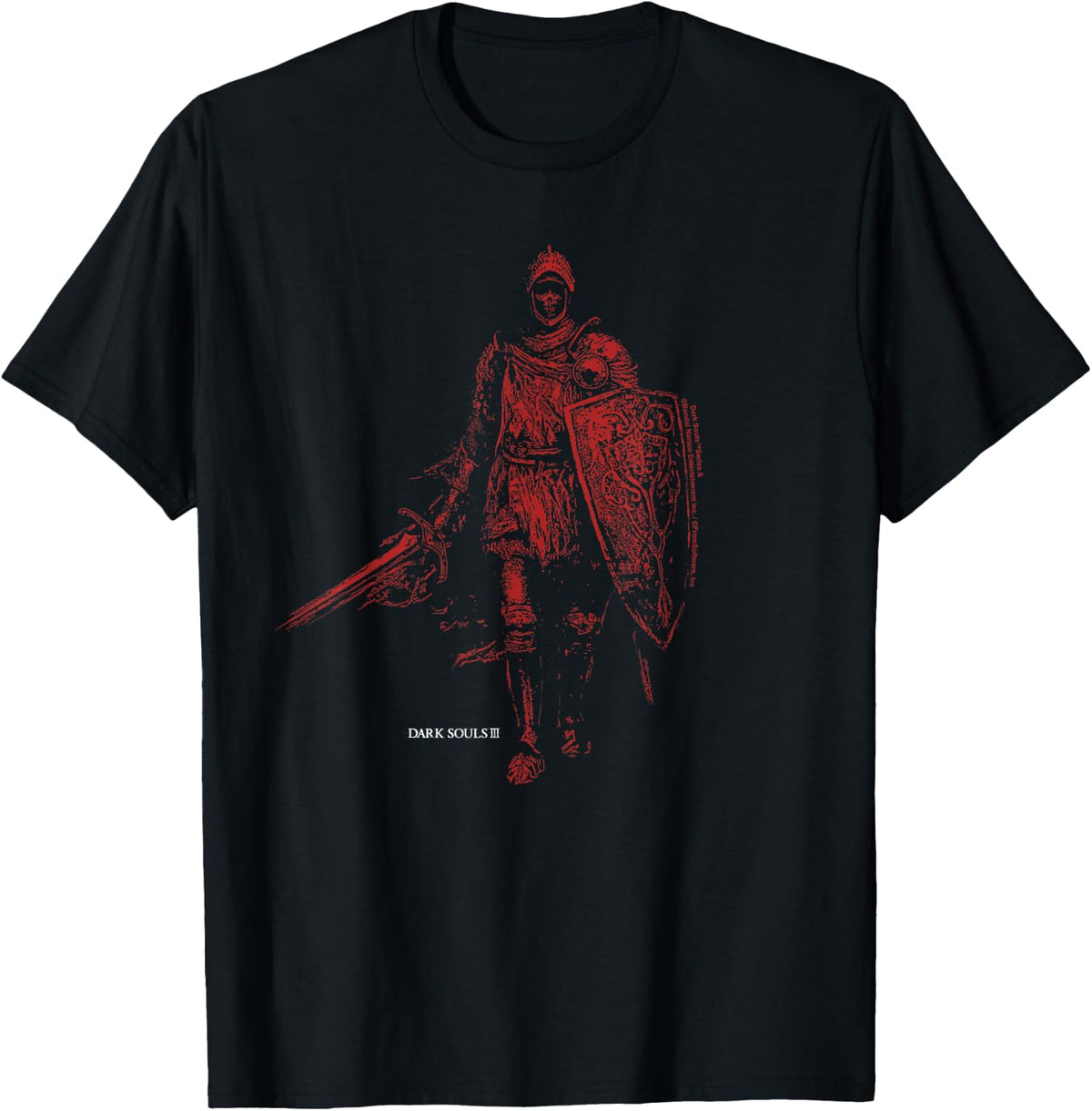 Dark Souls III Cursed Knight Red Portrait Video Game T-Shirt