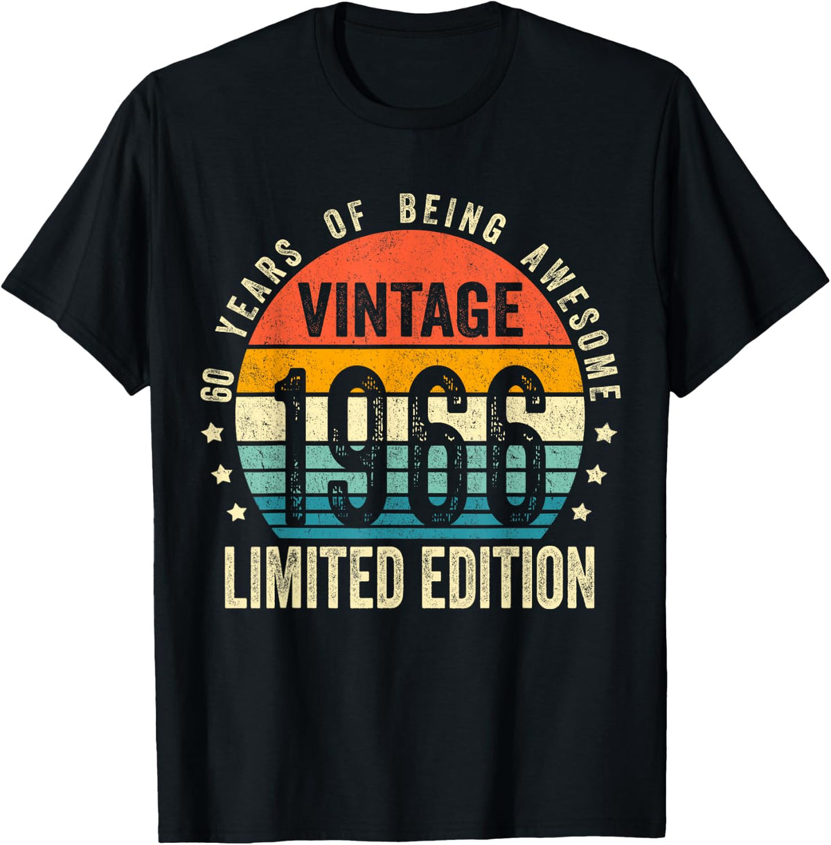 Vintage 1966 60th Birthday Gift Men Women 60 Years Old T-Shirt