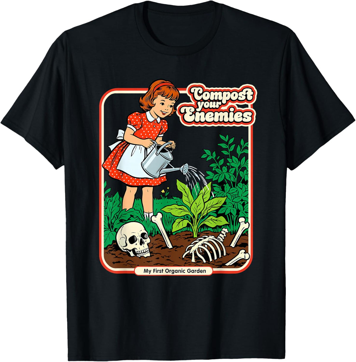 Compost Your Enemies Crazy Plant Lady Funny Gardening Cute T-Shirt