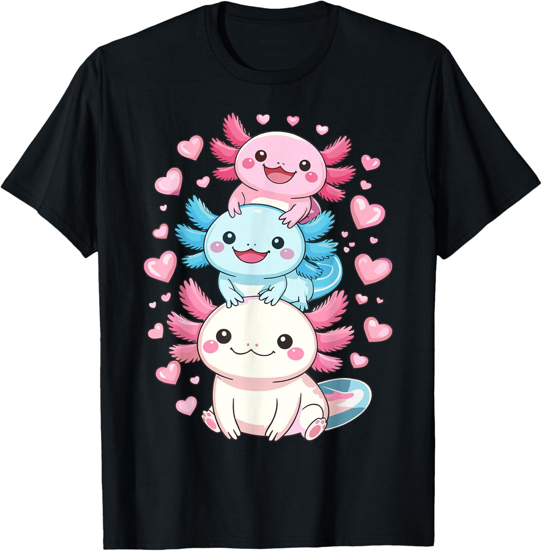 Axolotls Kawaii Anime Cute Axolotl T-Shirt