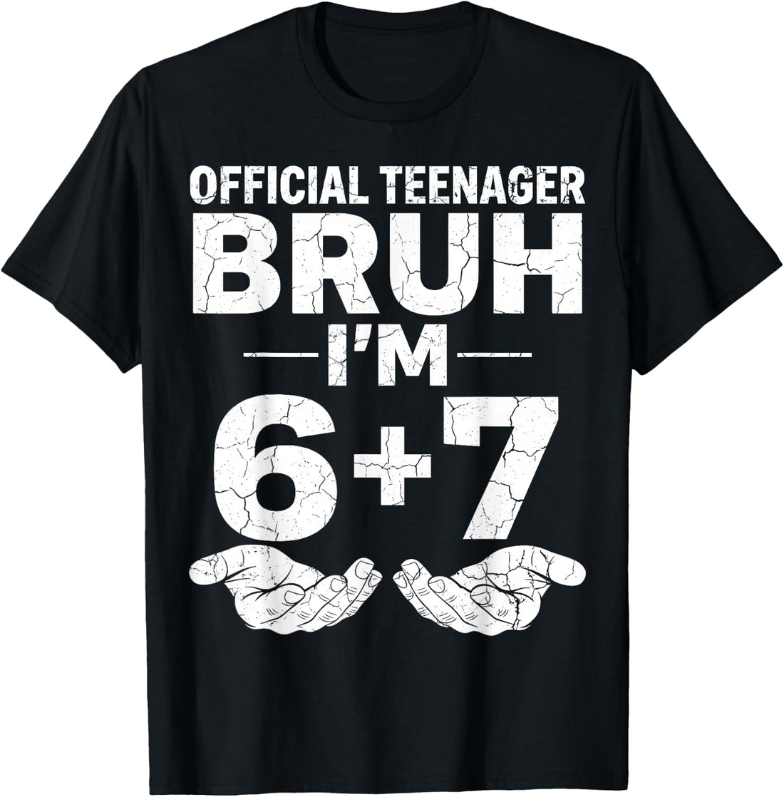 13th Birthday Boy Official Teenager Bruh I'm 6 7 13 Birthday T-Shirt