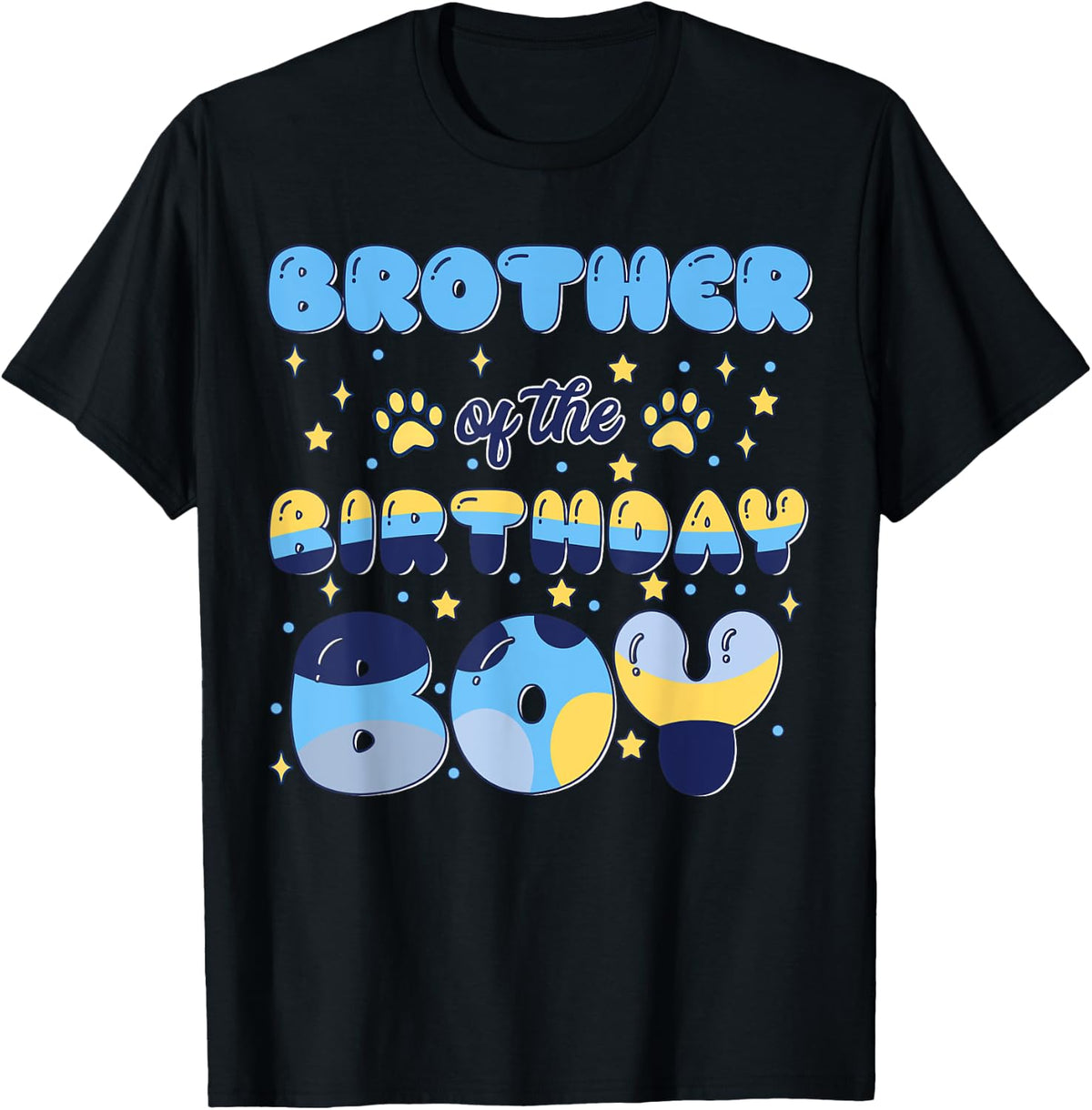 Brother of The Bday Boy Blue Dog Theme Party Family Matching T-Shirt