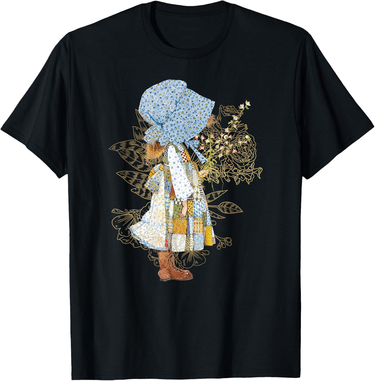 Holly Hobbie Classic Hat and Flowers T-Shirt