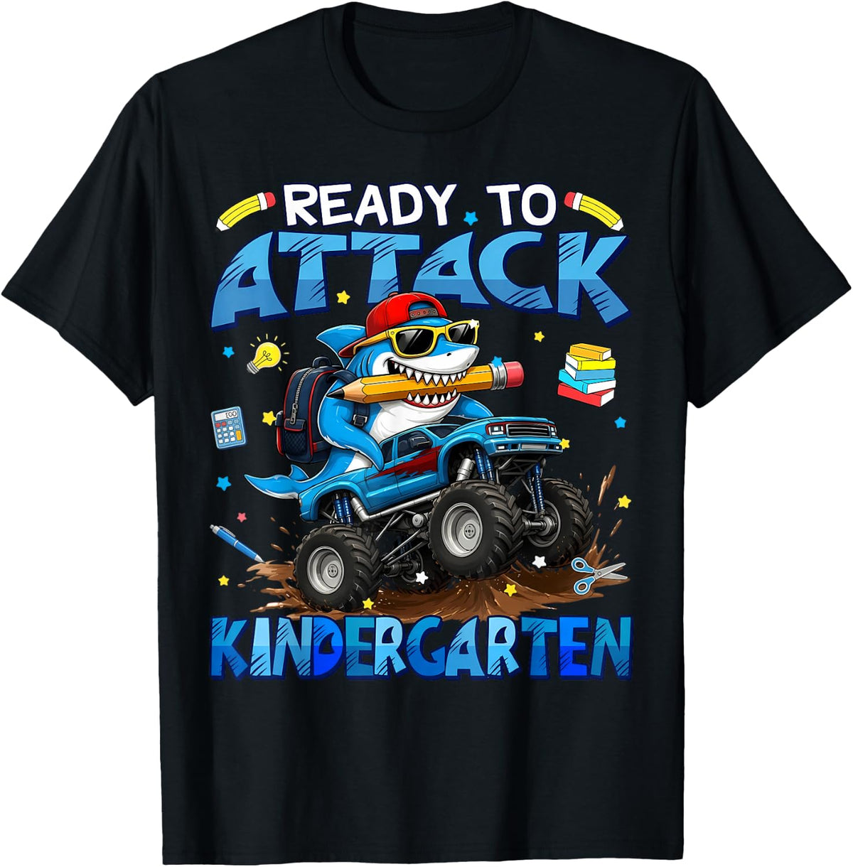 Ready to Attack Kindergarten Shark First Day of School Boys T-Shirt