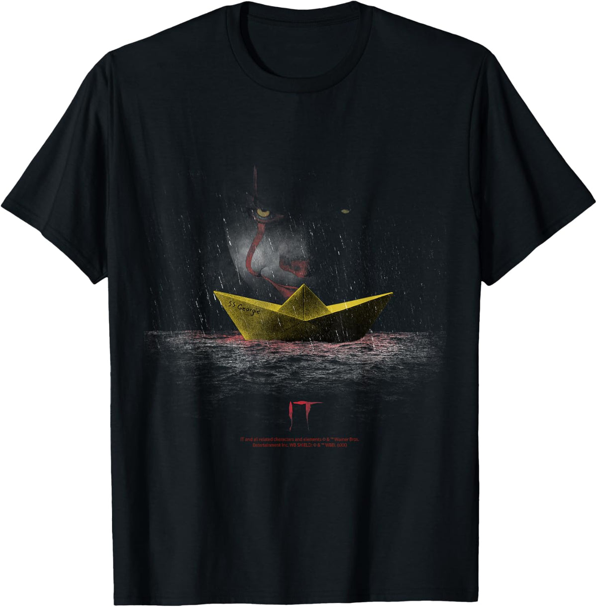 It Movie 2025 Pennywise Enigmatic Paper Boat T-Shirt
