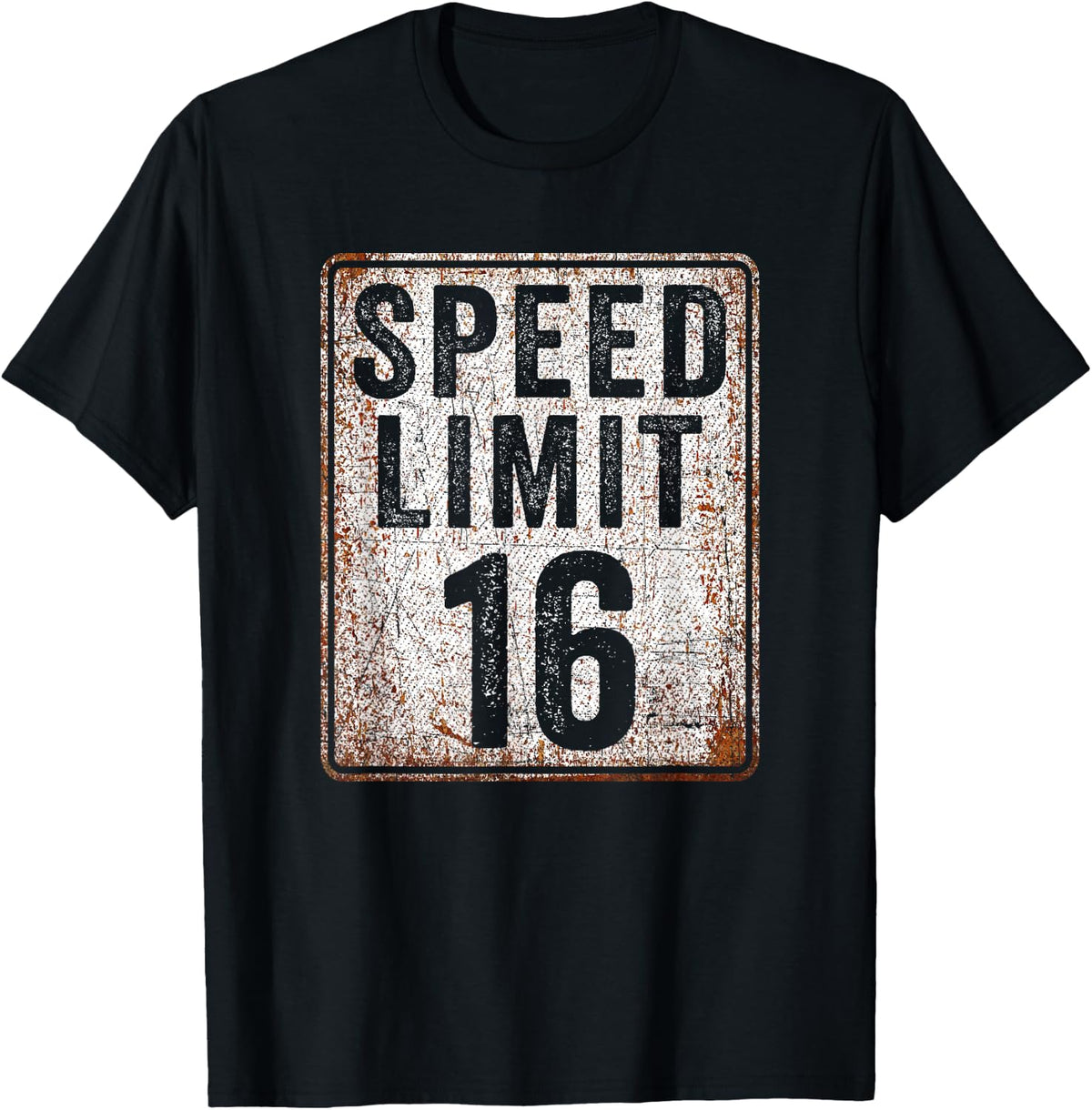 16th Birthday Speed Limit Sign 16 MPH 16 Year Old Funny T-Shirt