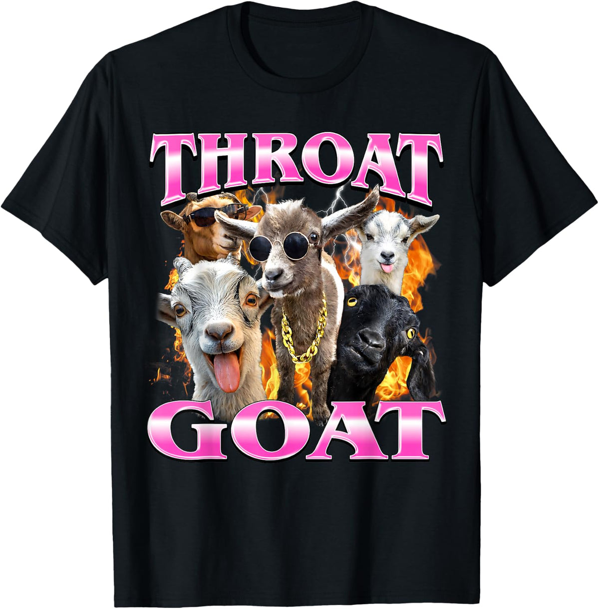 Throat Goat Funny Offensive Humor Bootleg T-Shirt