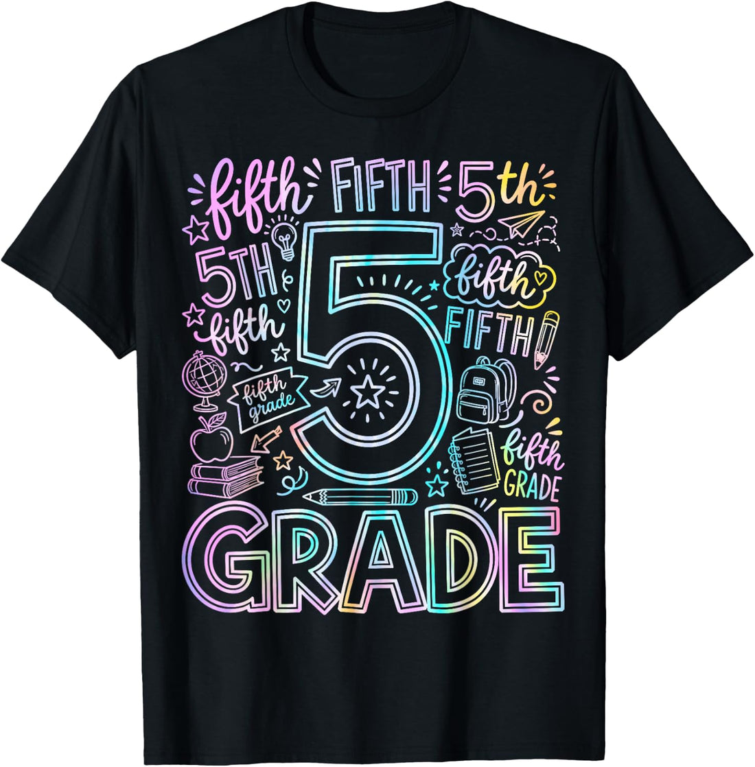 5th Grade Typography Team Fifth Grade Teacher Back to School T-Shirt