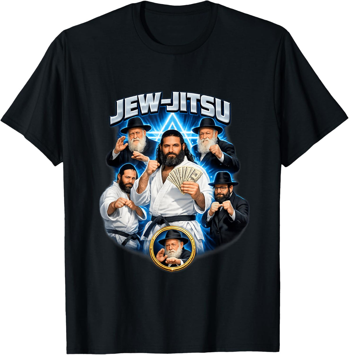 Jew Jitsu Funny Unhinged Gen Z Meme Sarcastic Jewish Raunchy T-Shirt