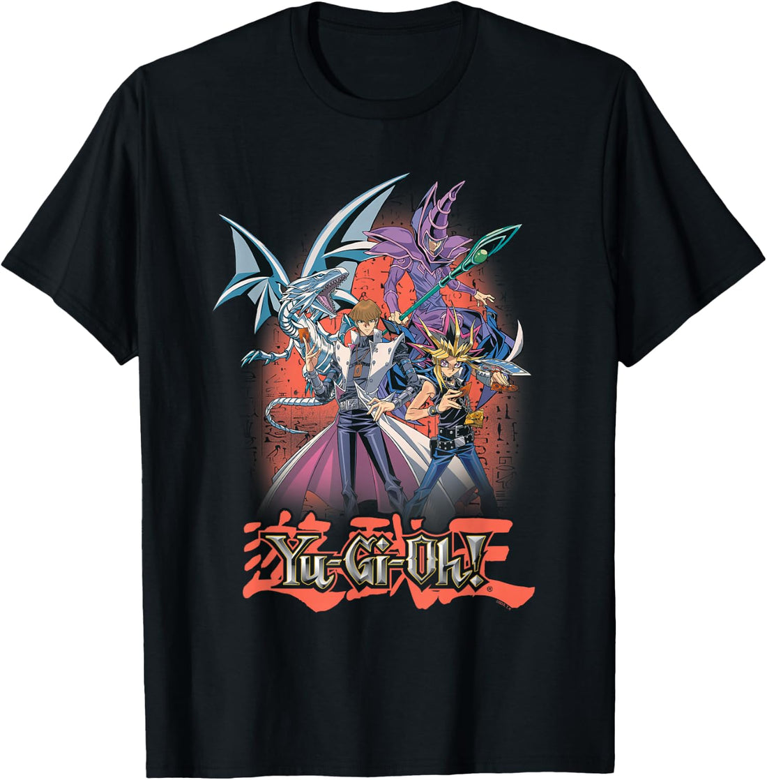 Yu-Gi-Oh! Colorful Retro Character Group & Logo Cards Anime T-Shirt