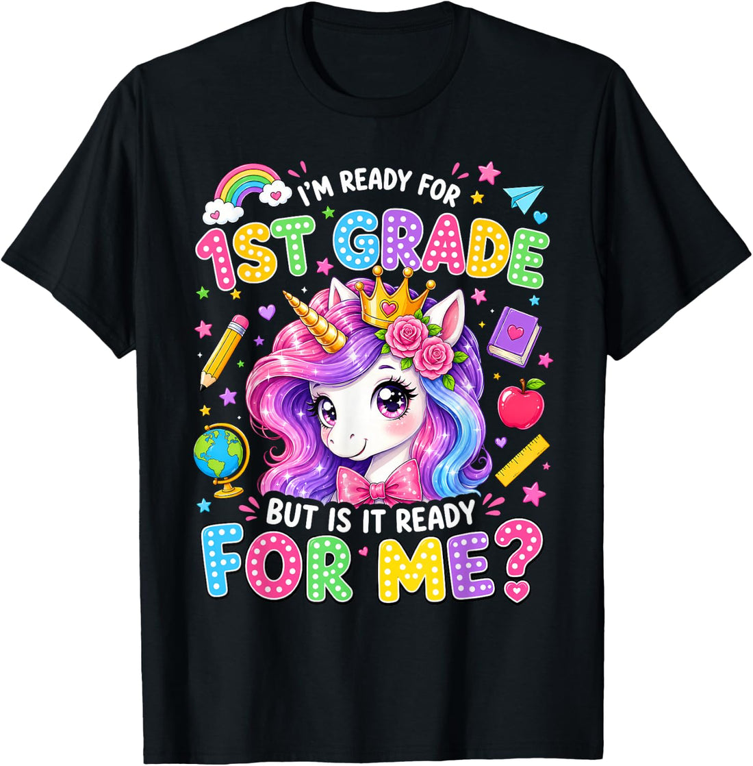 1st Grade for Girls Back to School First Day of First Grade T-Shirt