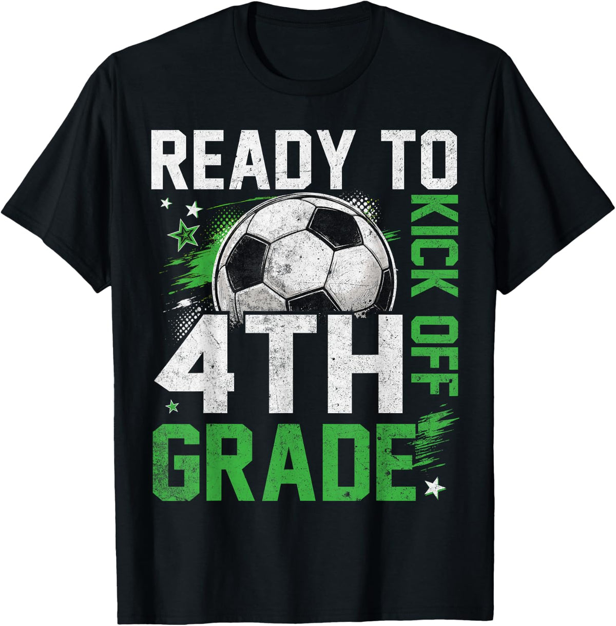 Ready to Kick Off 4Th Grade Soccer Boy First Day of School T-Shirt