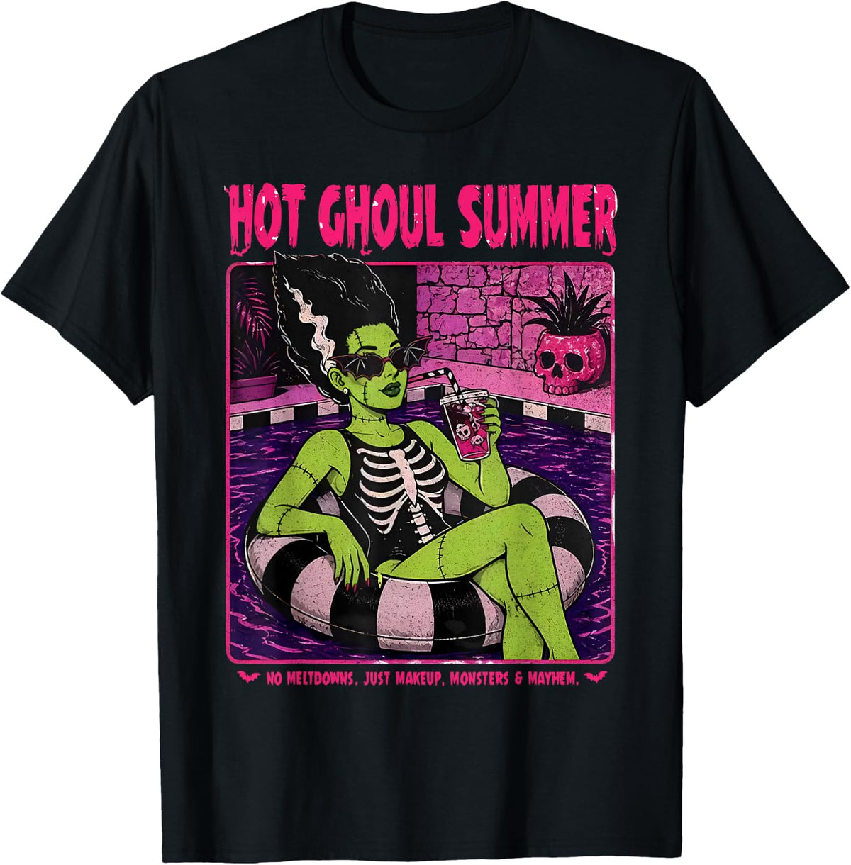 Retro Funny The Bride Frankenstein Monster Hot Ghoul Summer T-Shirt