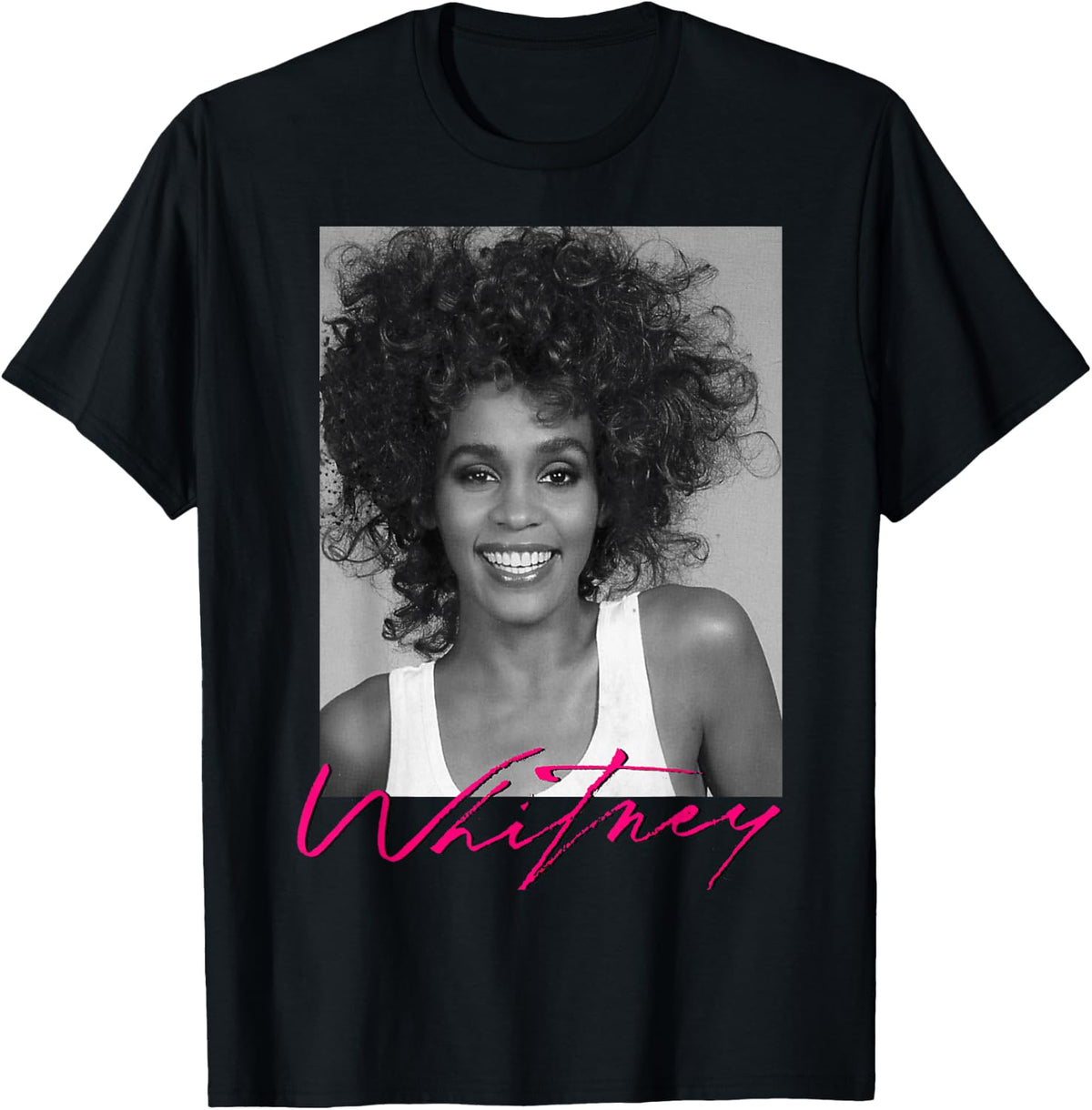 Official Whitney Houston Smile Photograph T-Shirt