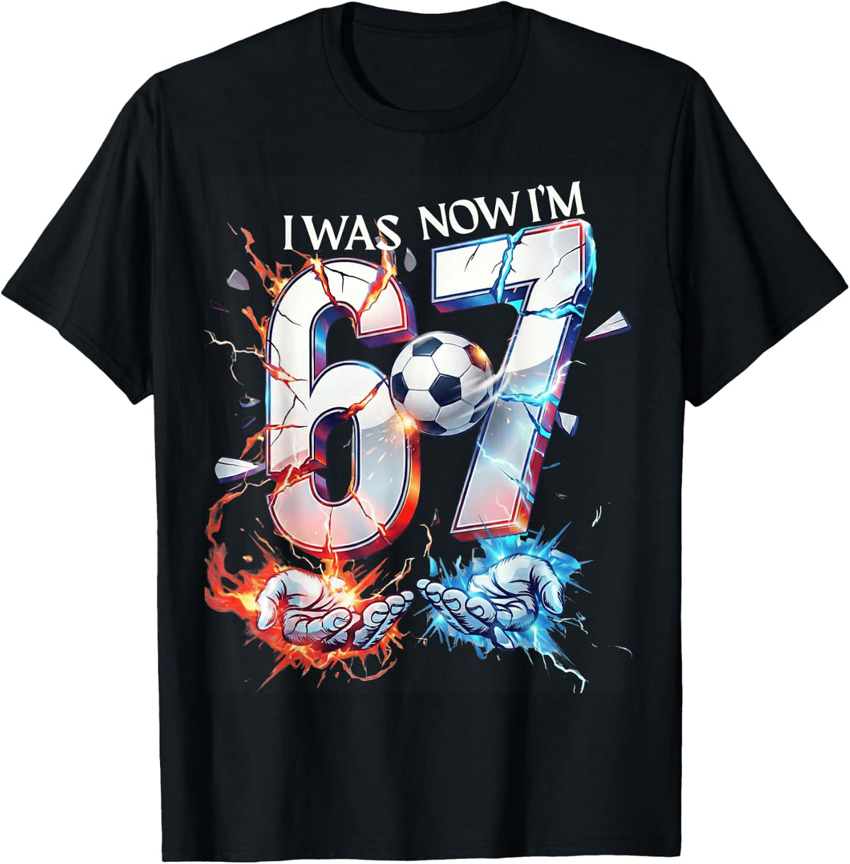 I was 6 Now I'm 7 Funny Soccer 6 7 Birthday Boys Girls Kids T-Shirt