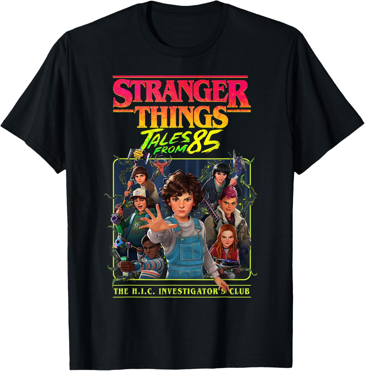 Stranger Things Tales from '85 H.I.C. Investigator's Team Up T-Shirt