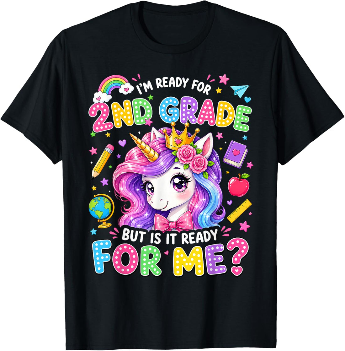 2nd Grade for Girls Back to School First Day Second Grade T-Shirt