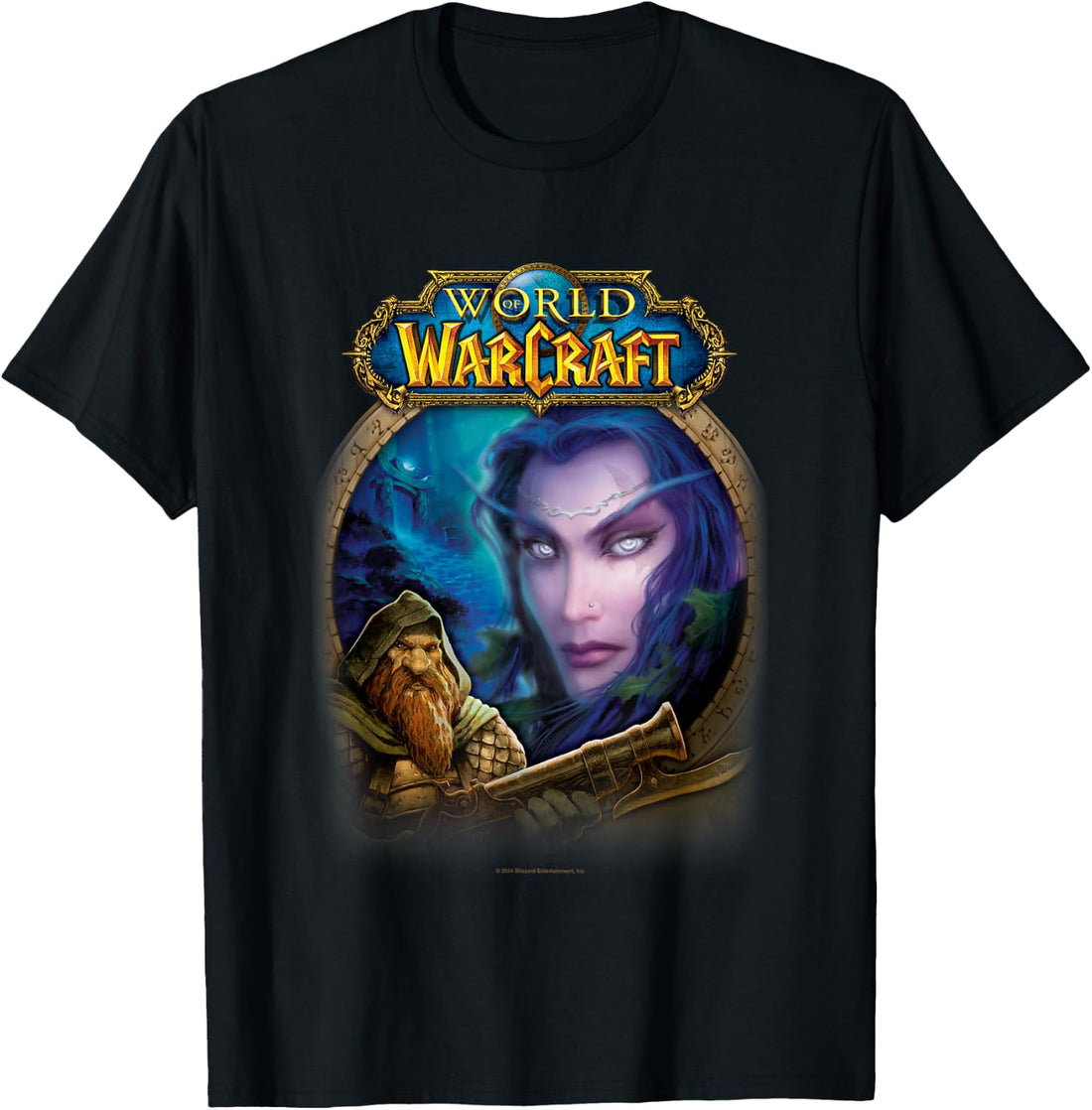World of Warcraft Epic Tyrande Whisperwind Big Chest Poster T-Shirt