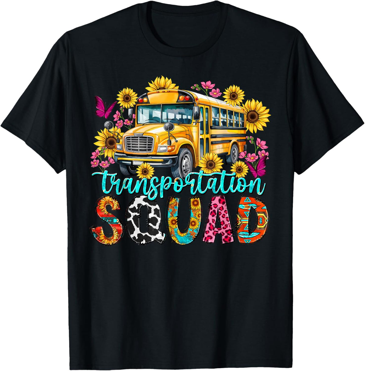 Transportation Squad Driving Bus Driver Back to School Women T-Shirt