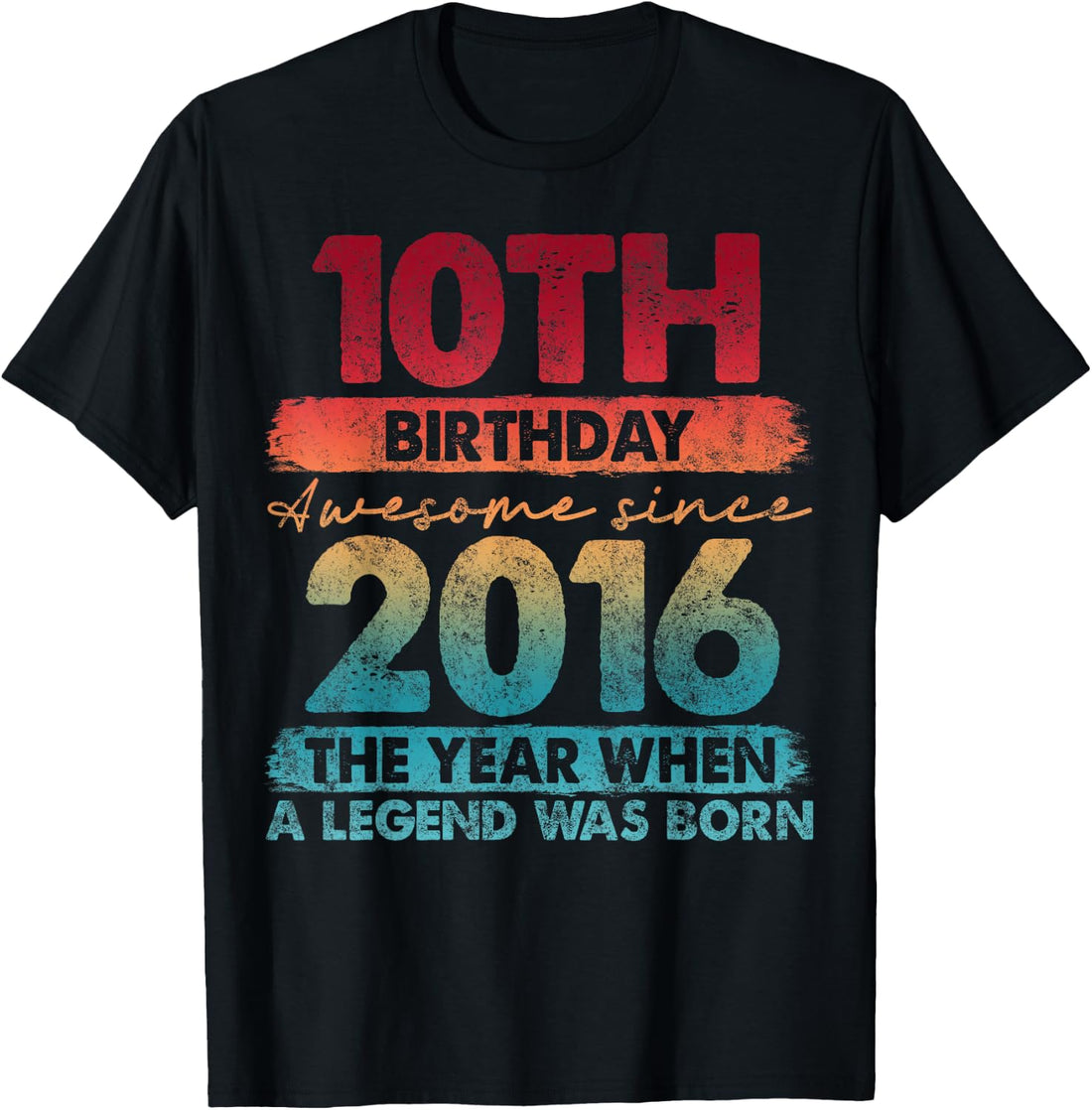 10 Year Old Gifts Vintage 2016 Limited Edition 10th Birthday T-Shirt