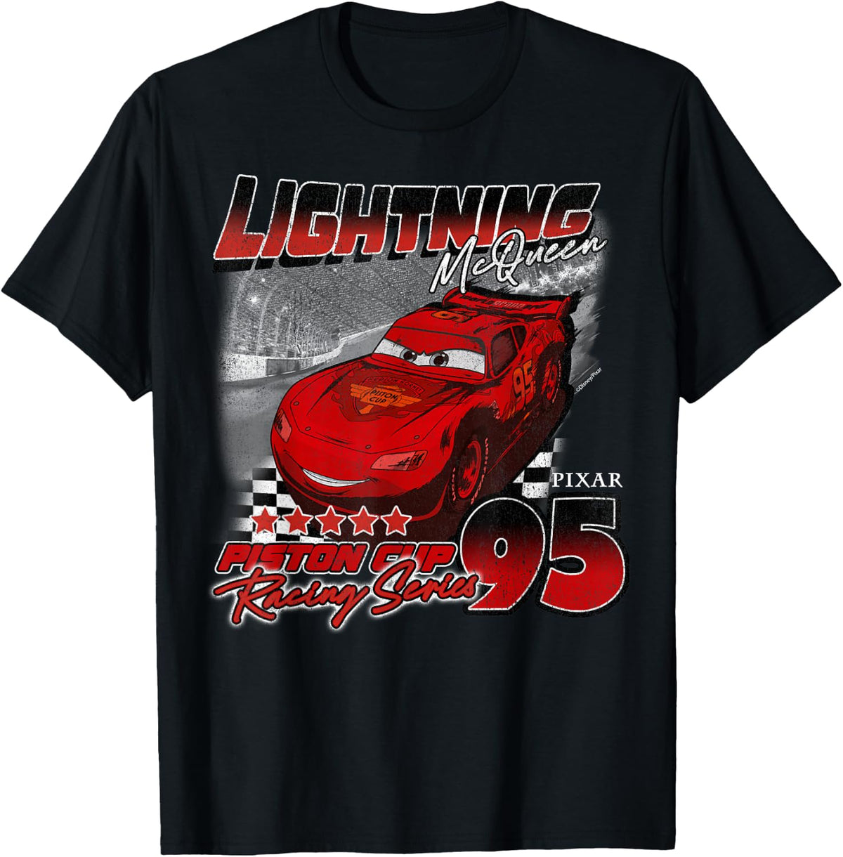 Disney Pixar Cars Lightning McQueen Piston Cup Series 95 T-Shirt