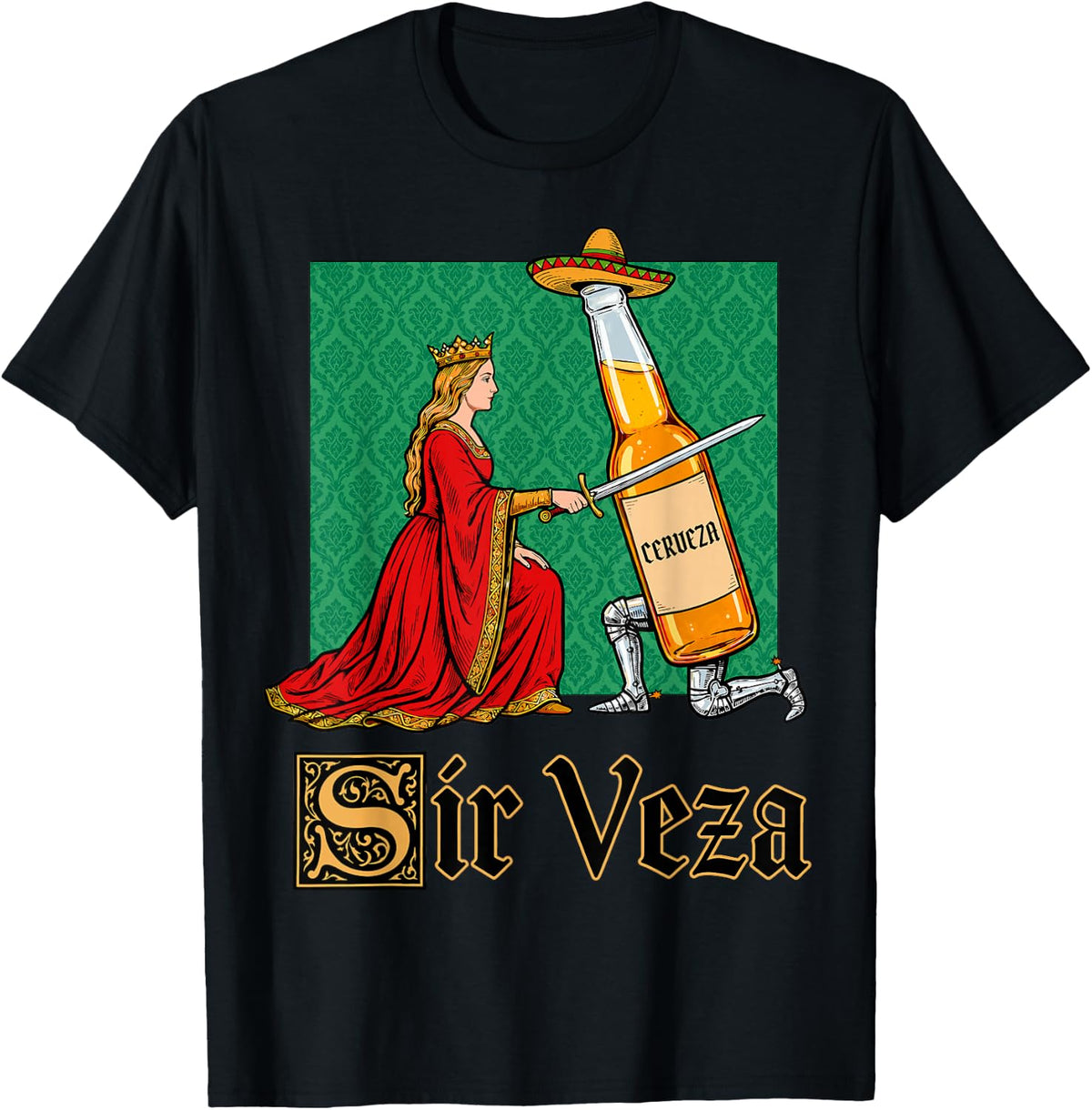 Sir Veza Cerueza Beer Mexican Sombrero Funny T-Shirt