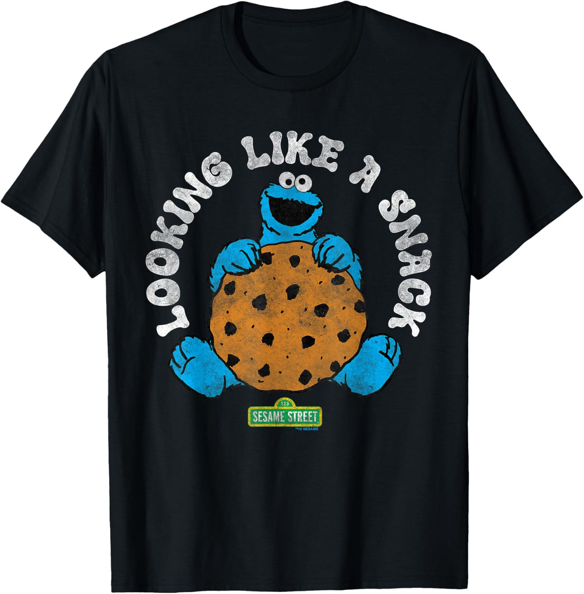 Sesame Street Cookie Monster Snack Big Cookie T-Shirt