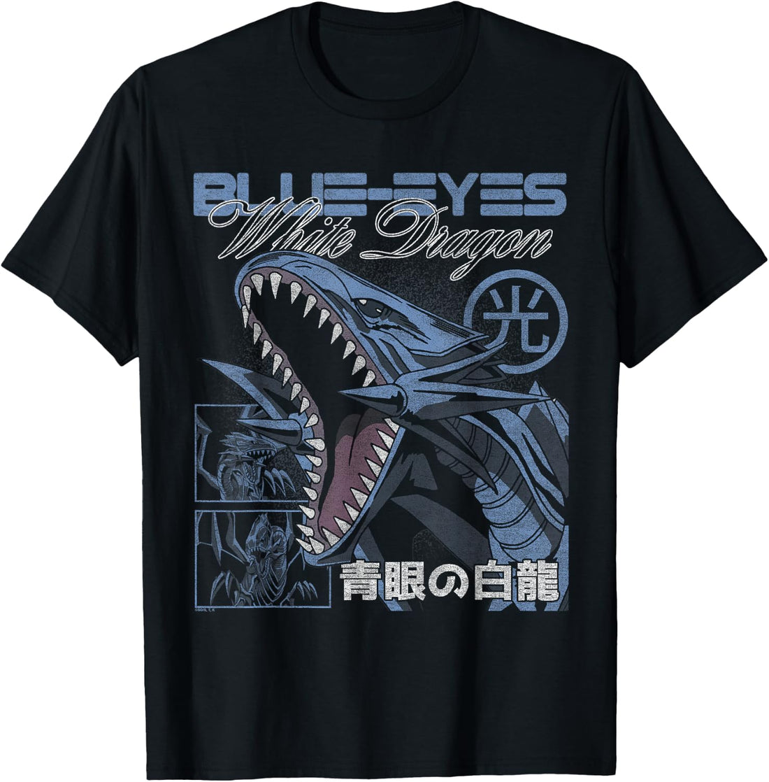 Yu-Gi-Oh! Blue-Eyes White Dragon Modern Collage Card Anime T-Shirt