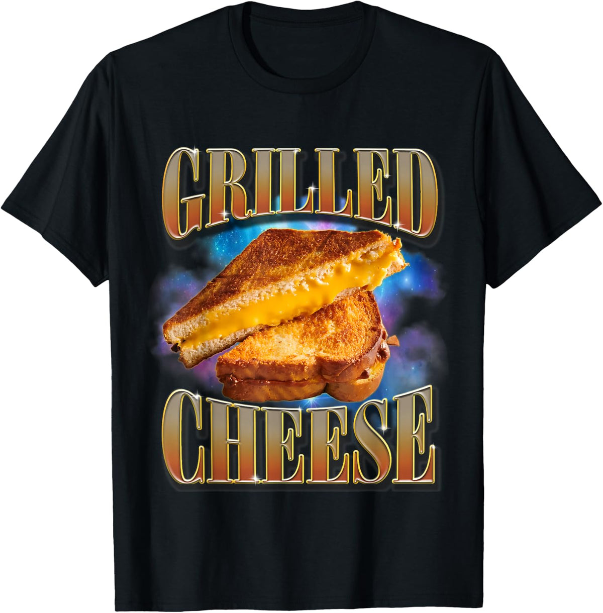 Grilled Cheese Food Lover Funny Gag Weird Meme 90s Trendy T-Shirt
