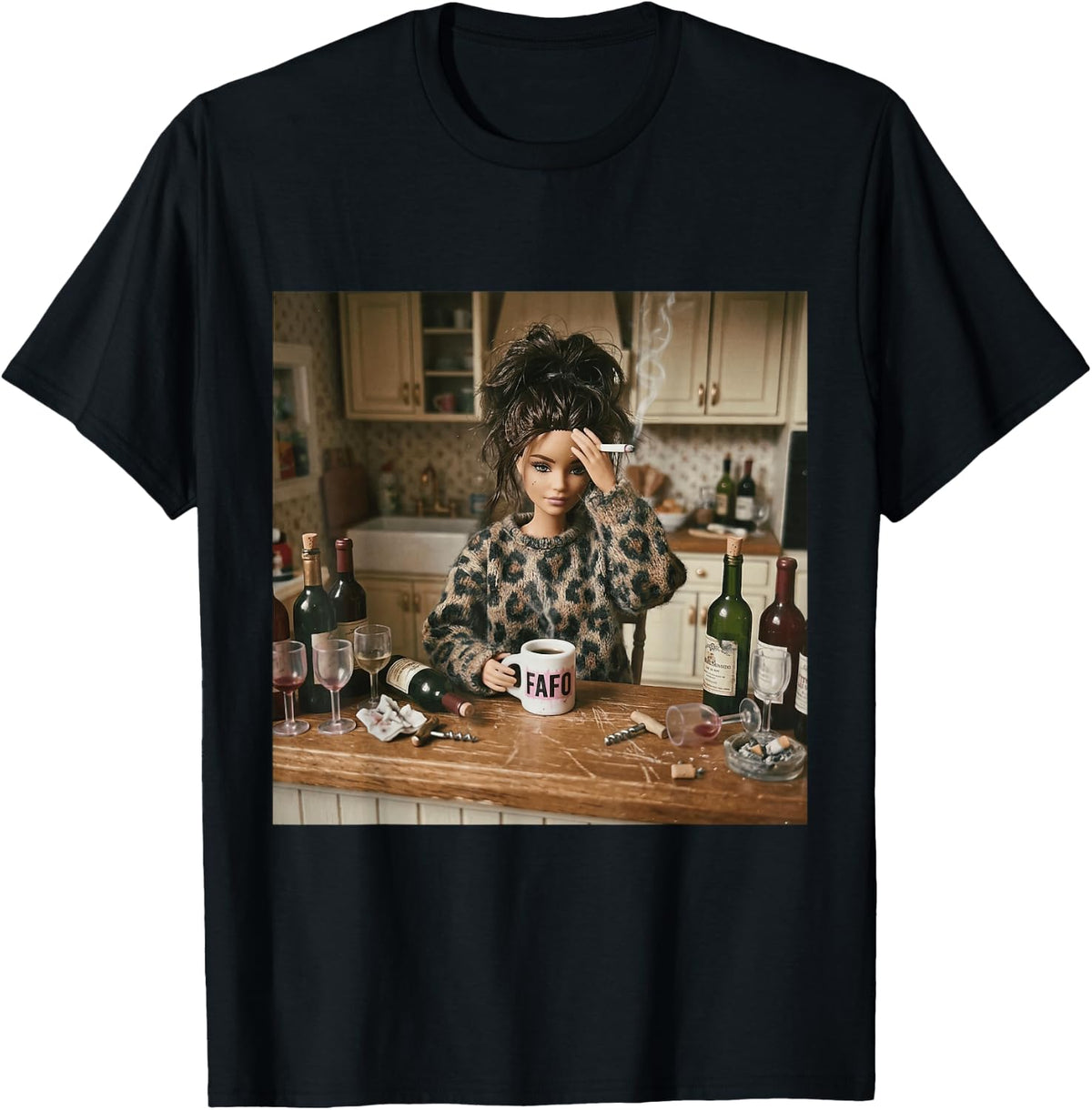 Funny Mom Disgusting Doll face Meme T-Shirt