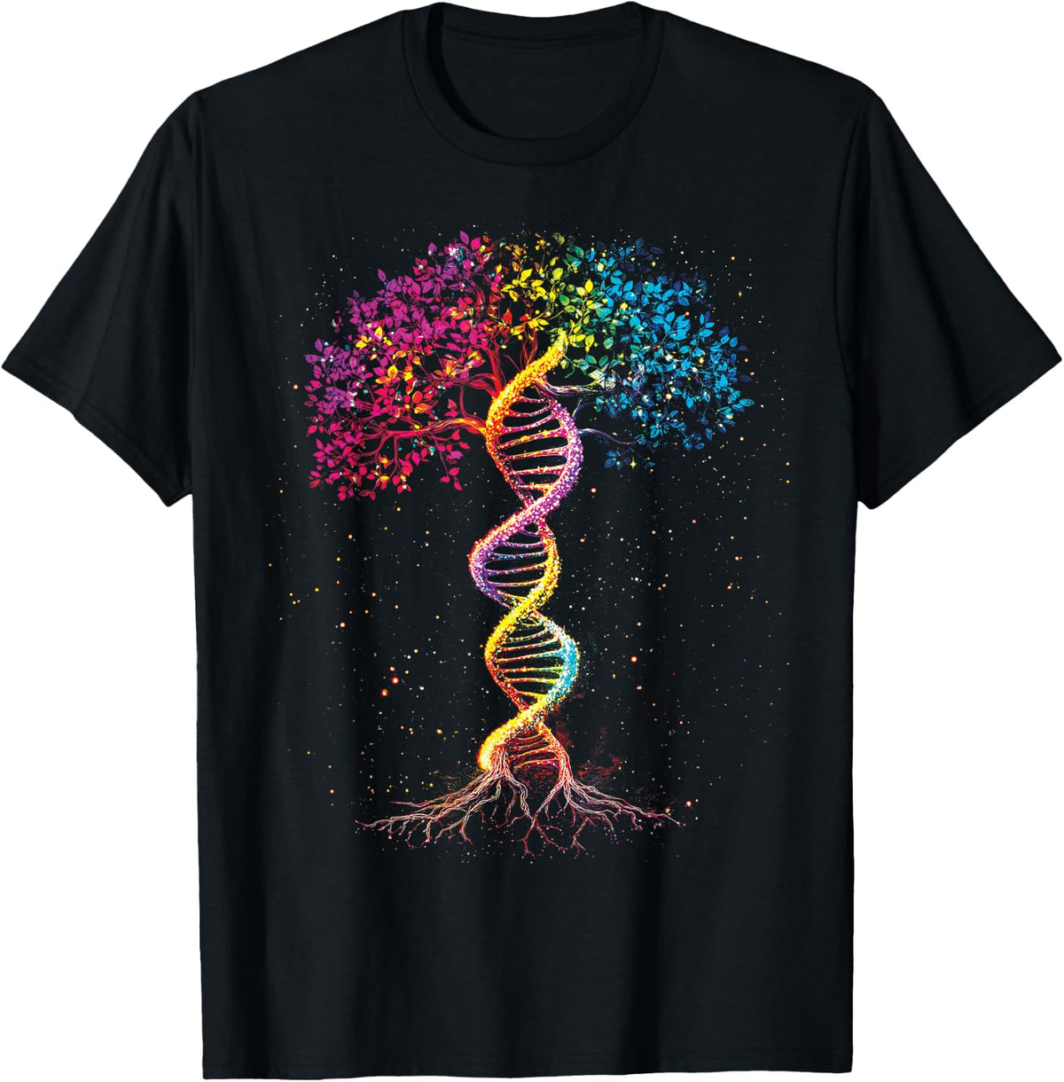 DNA Tree of Life Genetics Biology Outer Space Science Nature T-Shirt