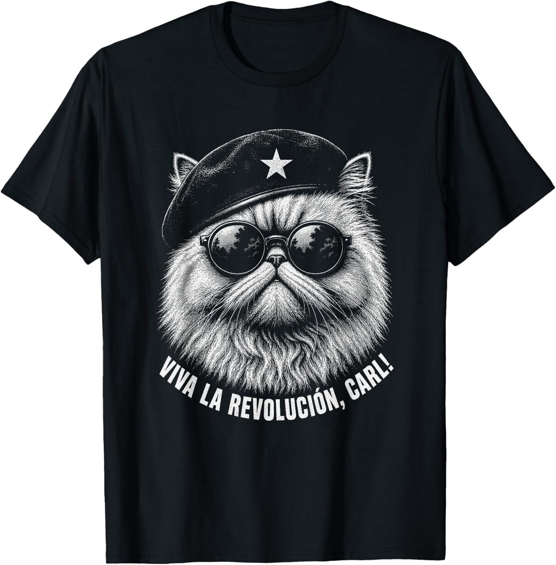 Viva La Revolucion Carl Funny Cat T-Shirt