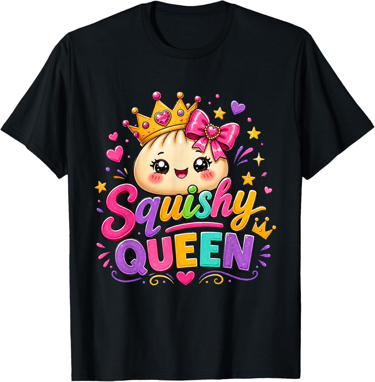 Squishy Queen Cute Kawaii Dumpling Princess Funny T-Shirt