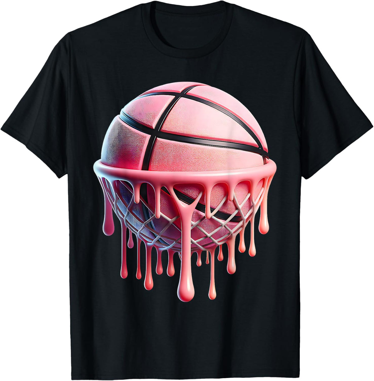 Cute Basketball Art for Women Girls T-Shirt