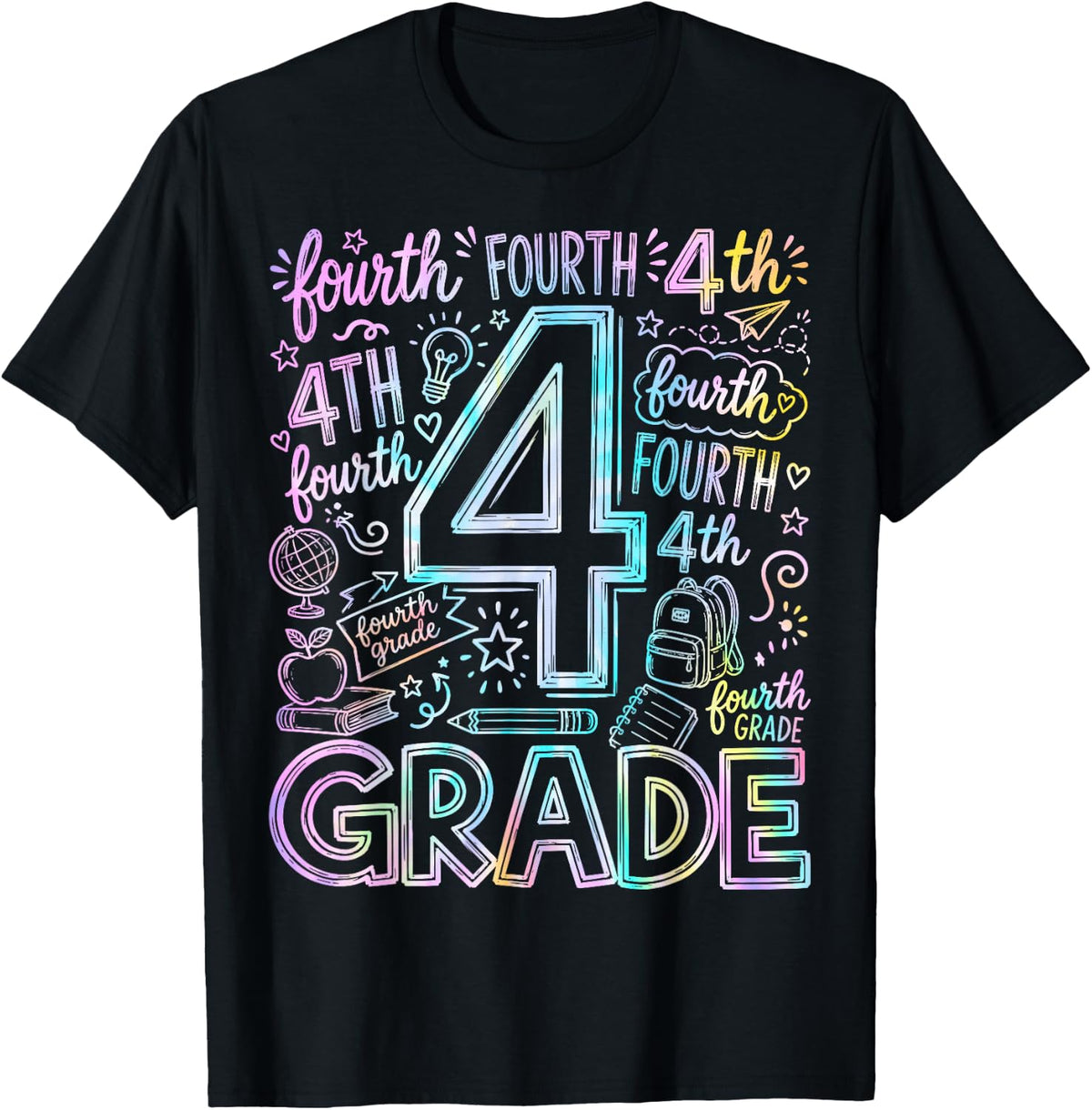4th Grade Typography Team Fourth Grade Back to School T-Shirt