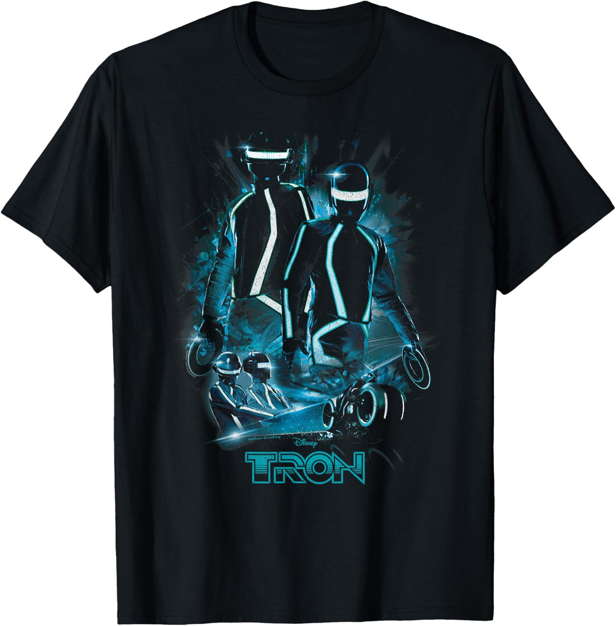Disney Tron Legacy Daft Punk Wearing Custom Grid Suits T-Shirt