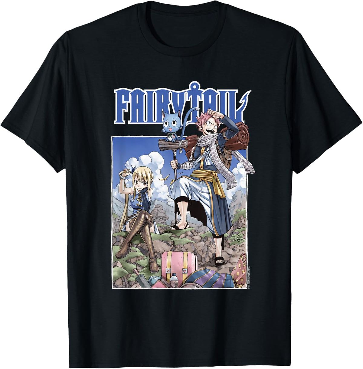 Fairy Tail Natsu Manga Cover Illustration Fantasy Anime T-Shirt