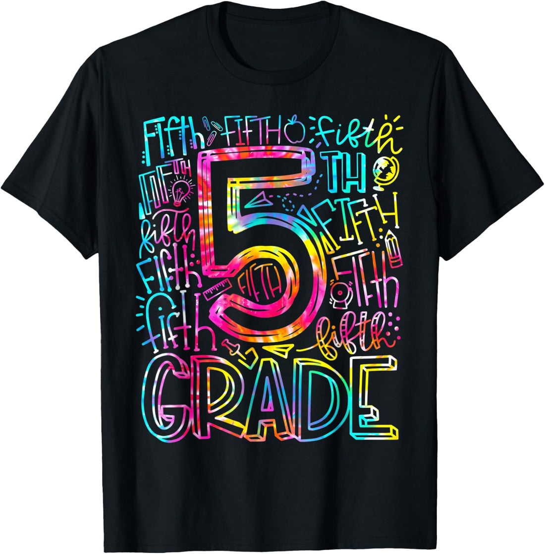 5th Grade Teacher Typography Team Fifth Grade Back to School T-Shirt