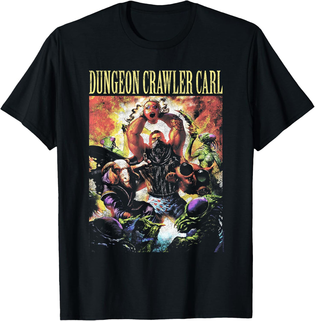 DCC Illustrated Distressed LitRPG Book Series Cover Art T-Shirt
