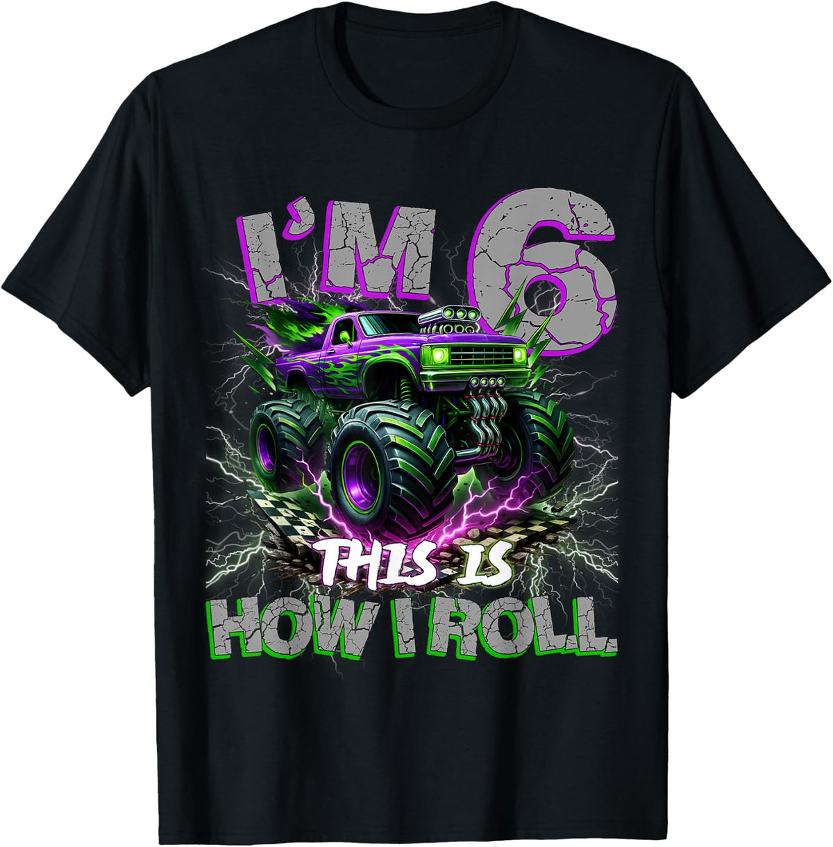 Im 6 Years Olds Monster Truck 6th Birthday Boy Gifts Outfit T-Shirt
