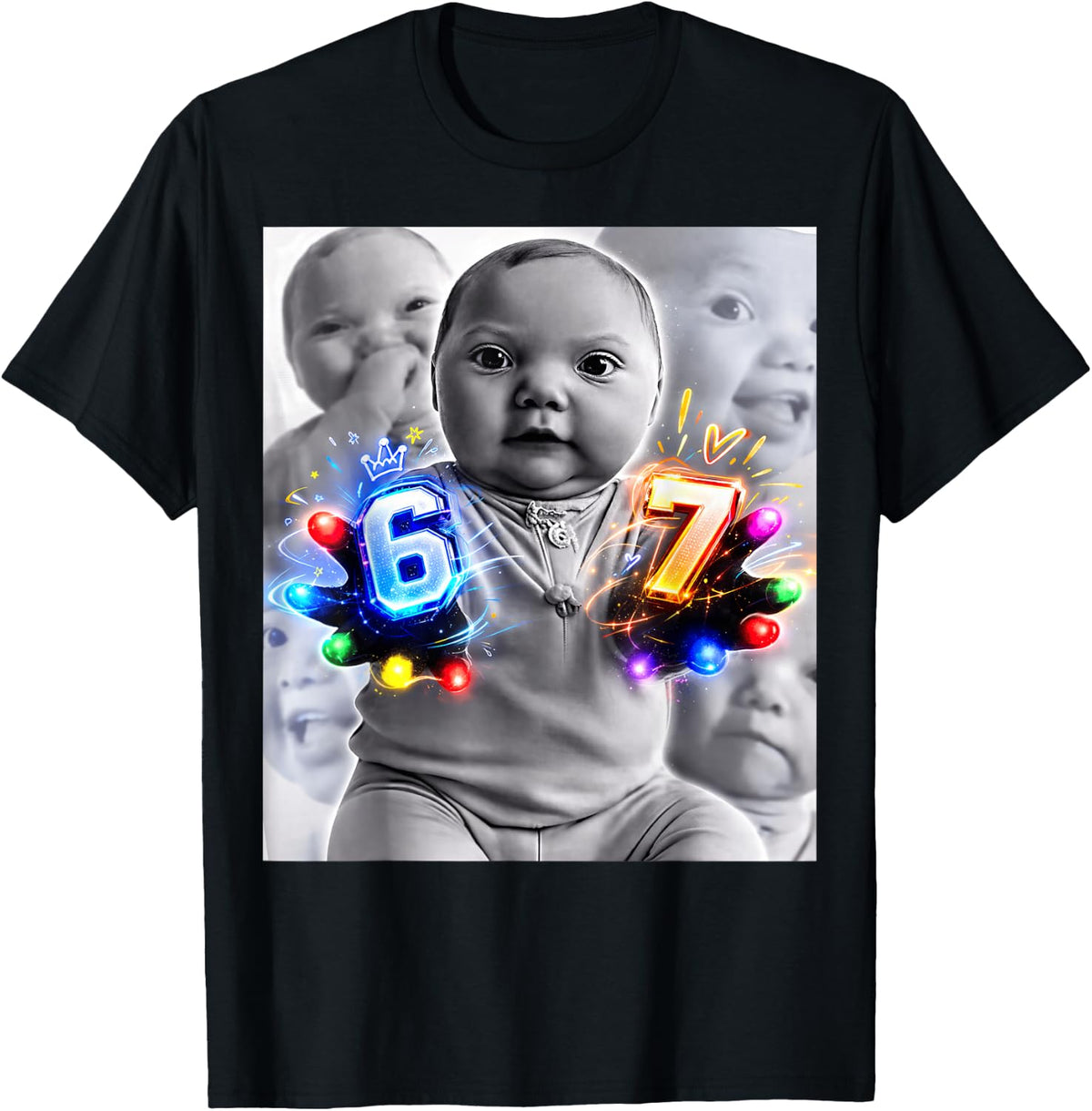 Baby 67 Six Seven Hand Funny Ai Baby Meme T-Shirt