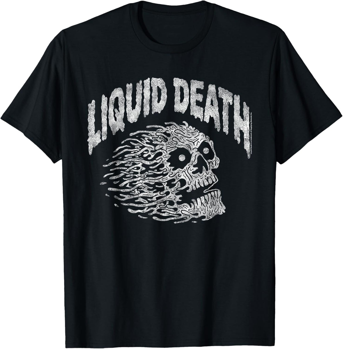 Liquid Death Classic Dripping Skull Logo Heavy Metal Water T-Shirt