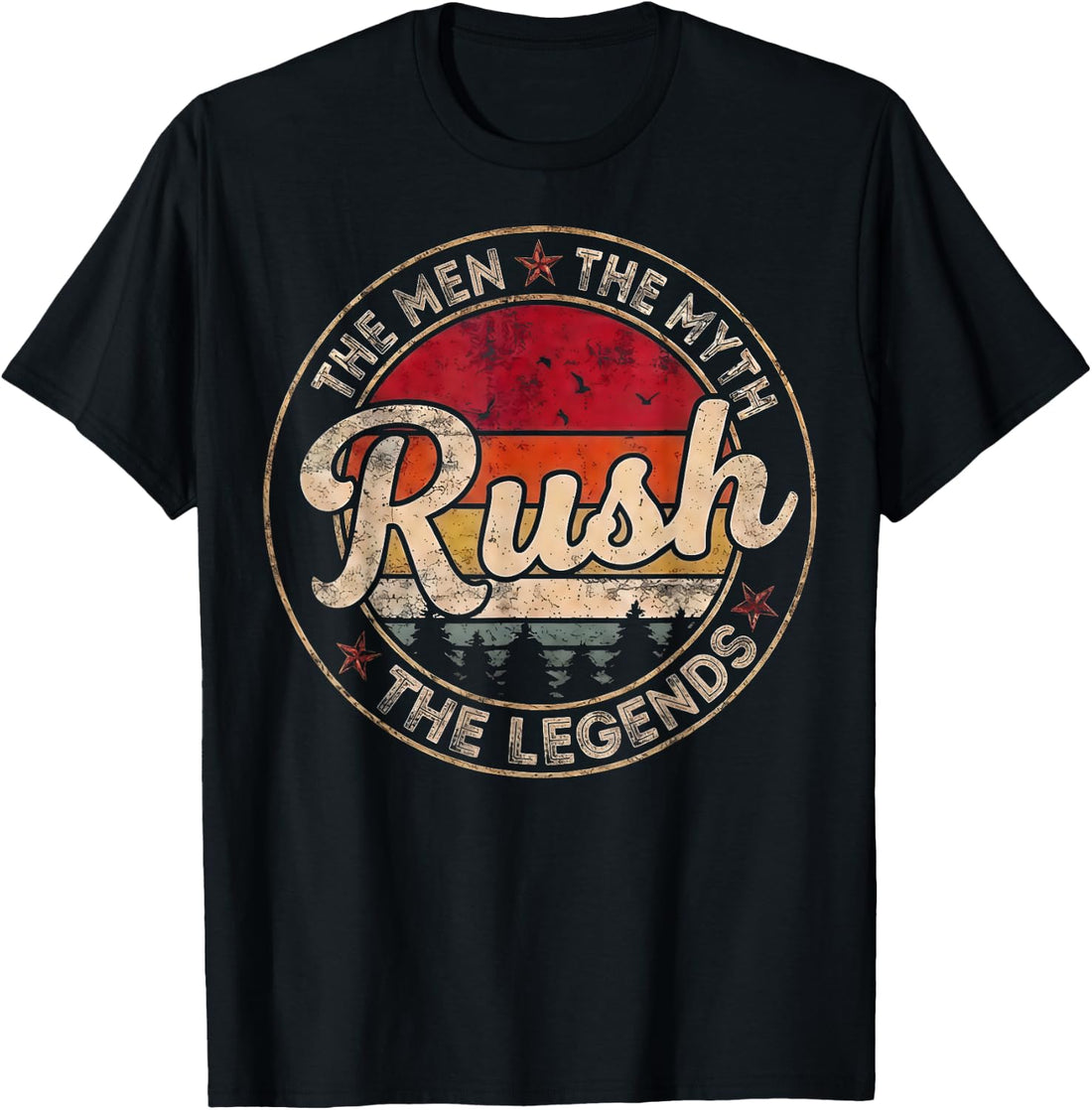Vintage The Men The Myth Rush Legends Gift for Men Women T-Shirt