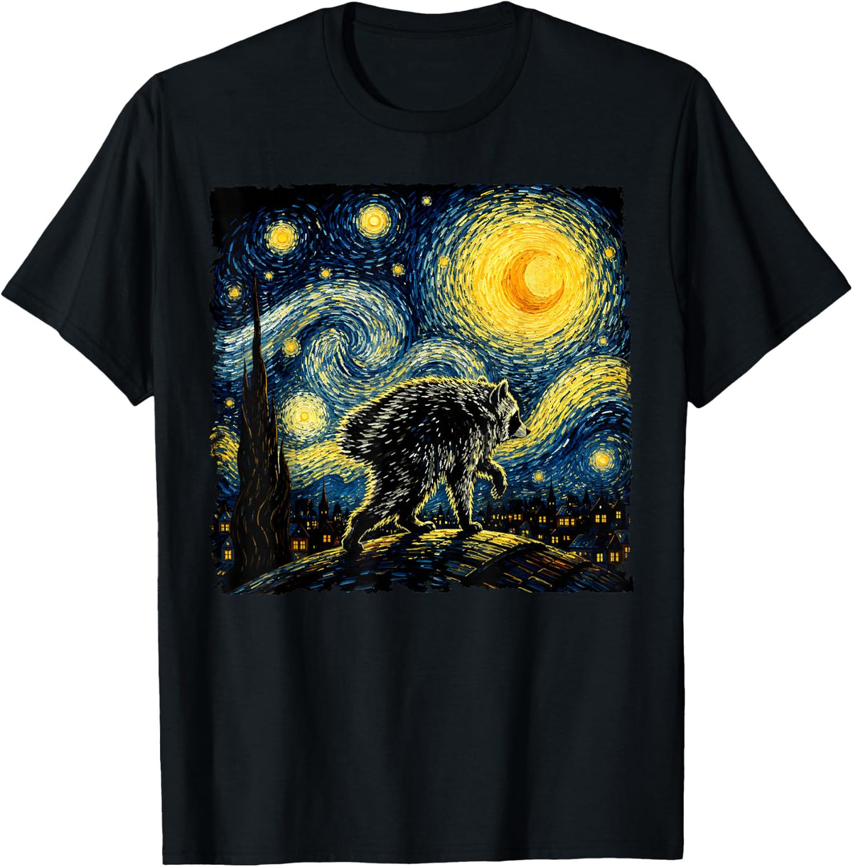 Jimothy Viral Raccoon Van Gogh Funny Trash Panda Wildlife T-Shirt