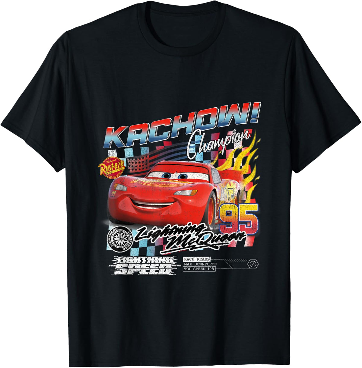 Disney Pixar Cars Lightning McQueen Racing Champion T-Shirt