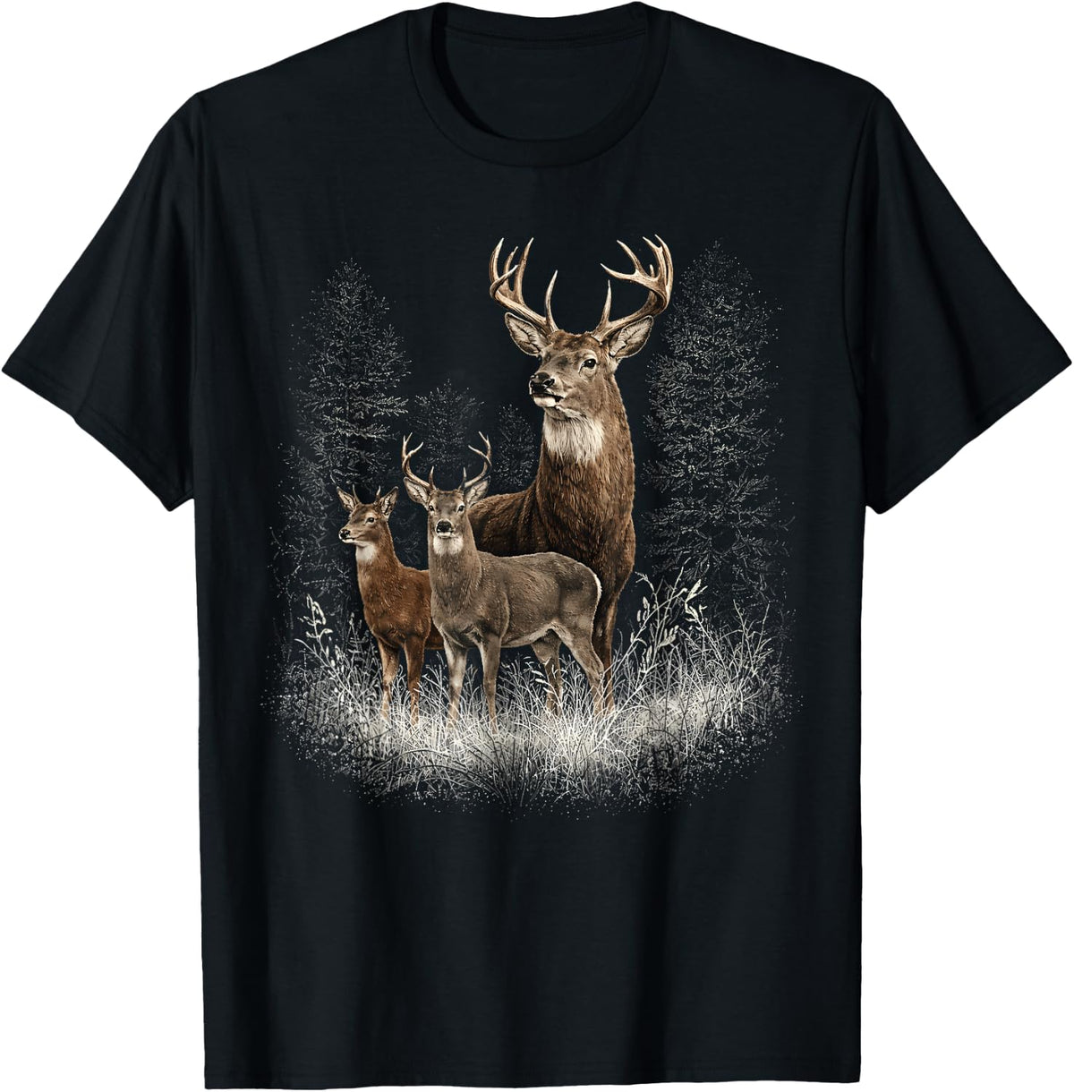 Deer Forest Nature Lover Vintage Deer Hunting Hunter T-Shirt