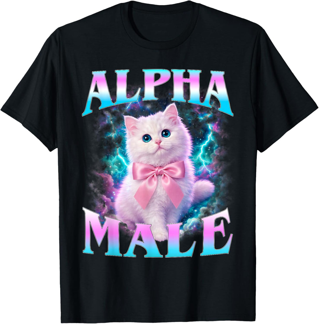 Alpha Male Cute Cat Kitten Men Women Funny Cat Meme T-Shirt