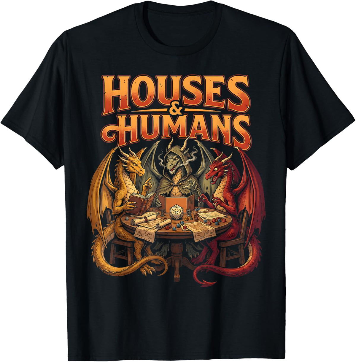 Houses Humans Parody Gaming Design for Gamers Men Boys T-Shirt