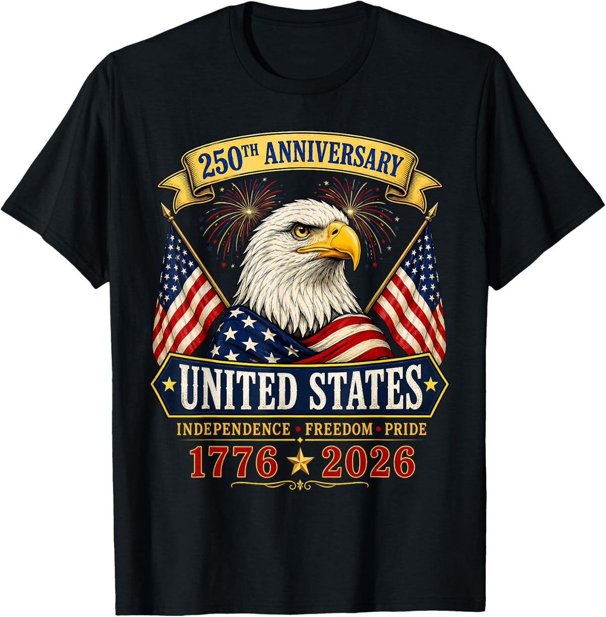 250 Anniversary USA 4th of July Patriotic 250 Years American T-Shirt