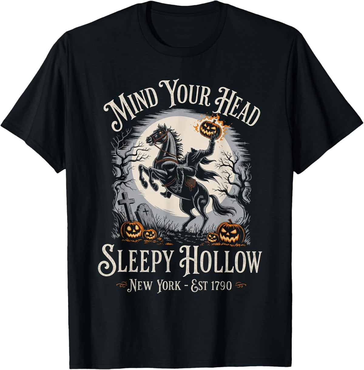 Vintage Mind Your Head Sleepy Hollow Headless Horseman T-Shirt